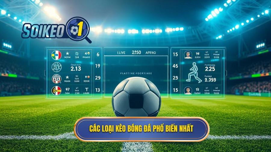Các loại kèo bóng đá trực tuyến phổ biến nhất hiện nay