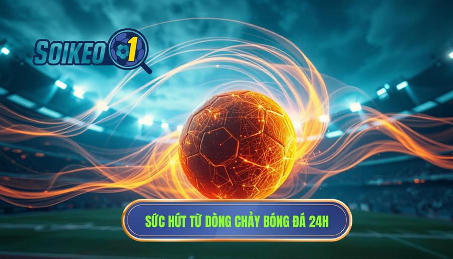 Sức hút từ dòng chảy bóng đá 24h